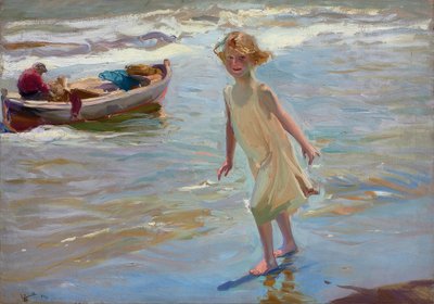 Girl on the Beach, Valencia by Joaquín Sorolla